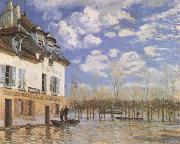Alfred Sisley The Bark during the Flood,Port Marly (mk09) oil painting on canvas